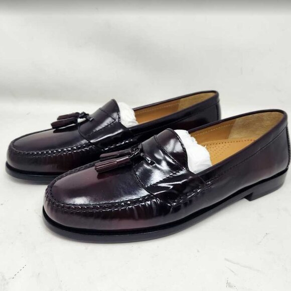 Men\'s 11.5 Cole Haan pinch tassel burgundy loafers slip on shoes 03507 main image 8